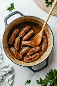 cooking-ground-sausage-in-crockpot by tossing them evenly