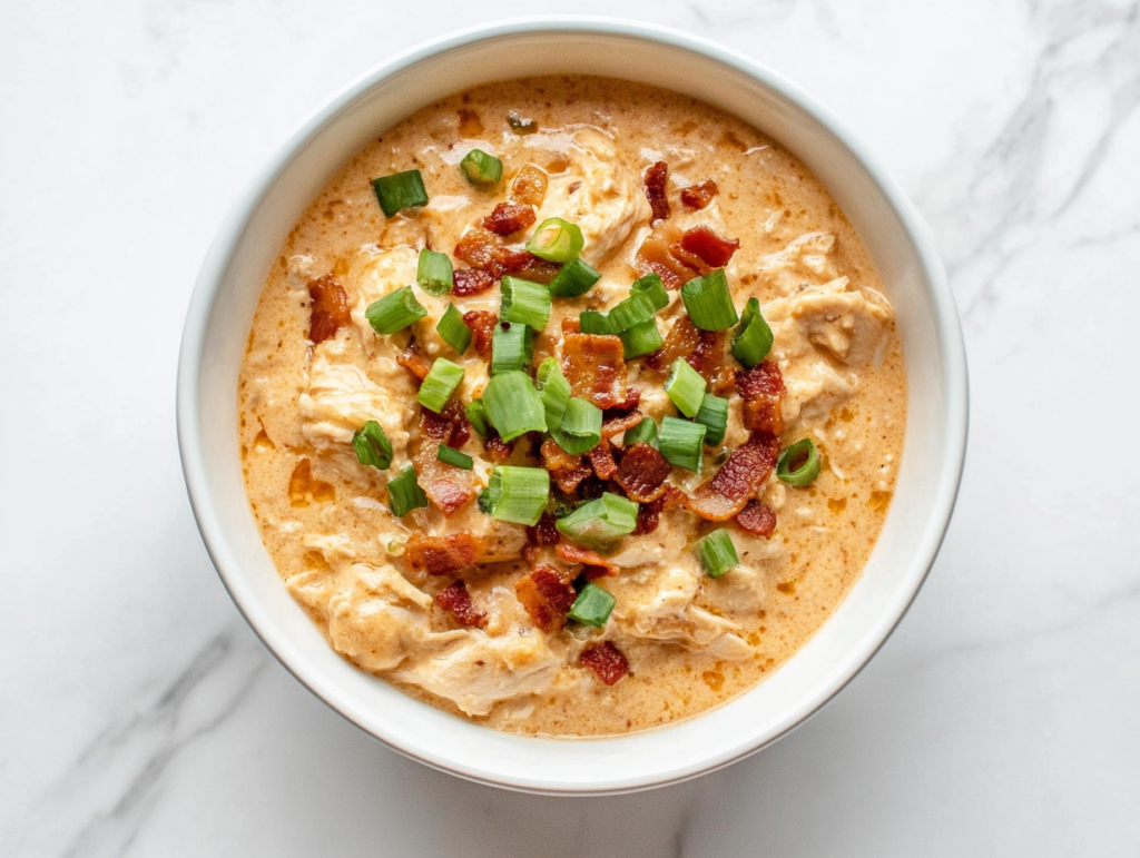 This image shows Keto Crockpot Crack Chicken garnished with cilantro