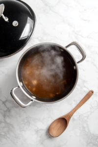 this image shows letting-the-soup-simmer-in-crockpot for a few minutes