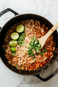 stir-in-shredded-chicken-lime-juice-and-other-ingredients for a tangy flavour