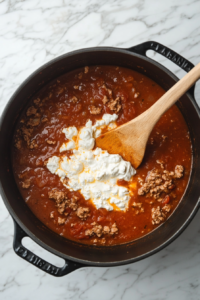 mix-in-cream-and-ricotta-cheese to have a little cheesy flavour in the soup