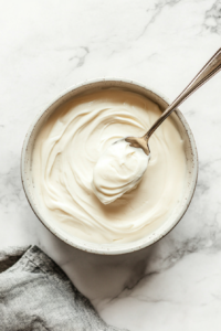 This image shows a thick, creamy glaze being poured over the cooled pound cake, creating an elegant and delicious finishing touch.