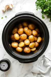 starting-the-cooking-process-for-crockpot-potatoes-in-slow-cooker