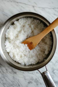 cooking-rice-in-boiling-water-for-creamy-rice-pudding-preparation