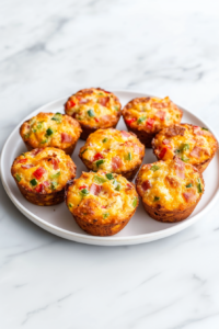 This image shows the freshly baked vegetable breakfast muffins cooling on a wire rack, ready to be enjoyed warm or stored for later.