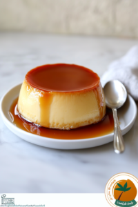 perfectly-set-flan-de-leche-being-flipped-onto-a-plate-revealing-a-glossy-caramel-topping